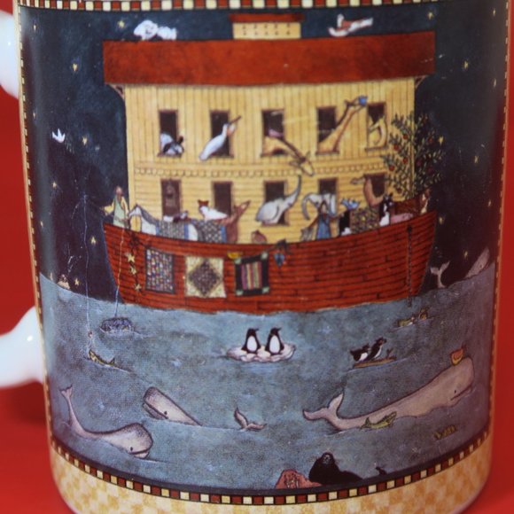 Lang and Wise 1999 Noah's Comforting Quilts Coffee Collector's Mug - Picture 6 of 9